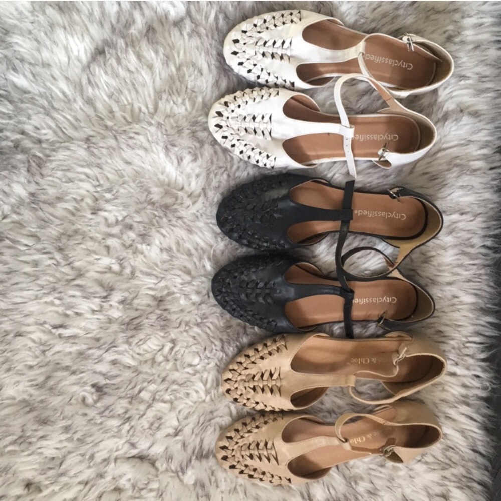 3 pairs of bohemian sandals